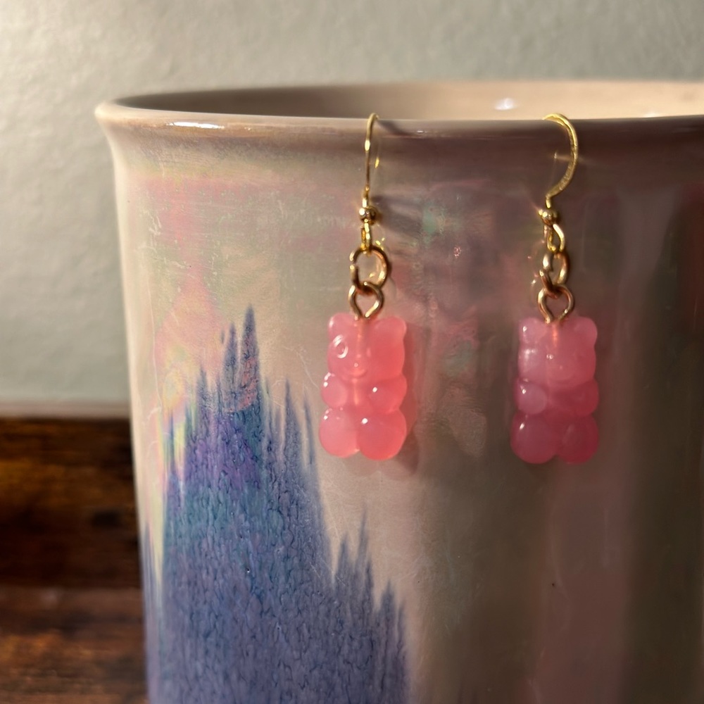 Bubblegum Gummi Bear Earrings